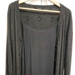 Twinset by Simona Barbieri Cashmere and wool blend-Silk maxi cardigan